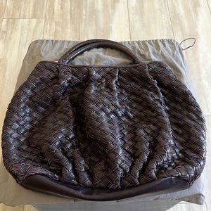 Miu Miu Dark Plum Eggplant Woven Bag